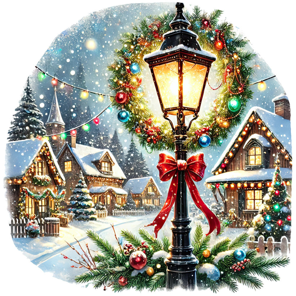 Christmas Villages Fabric Panel 47 QuiltingFabricPanels