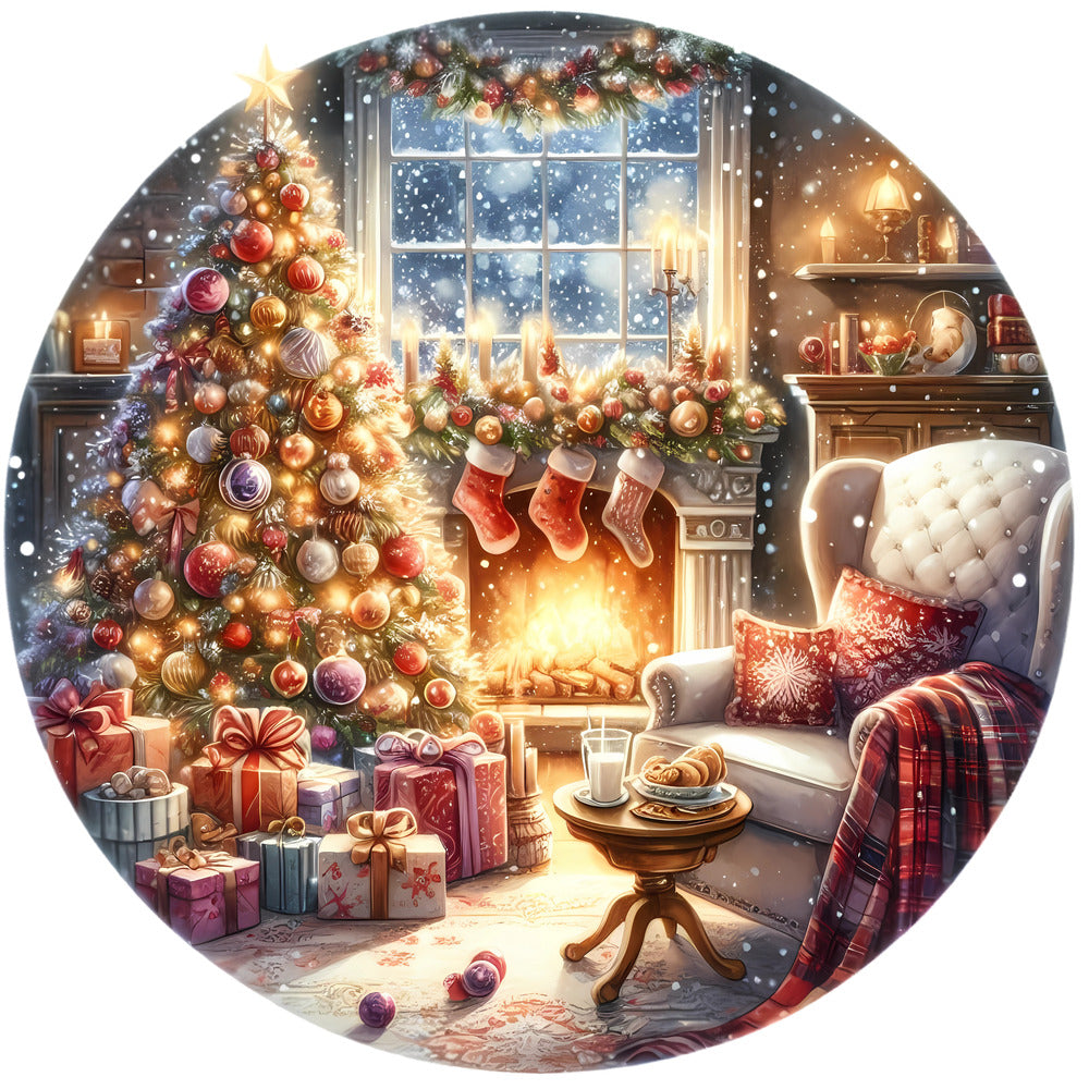 Christmas Winter Scene 13 Fabric Panel