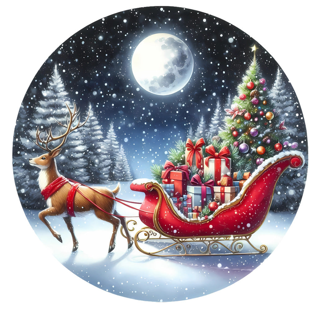 Christmas Winter Scene 18 Fabric Panel