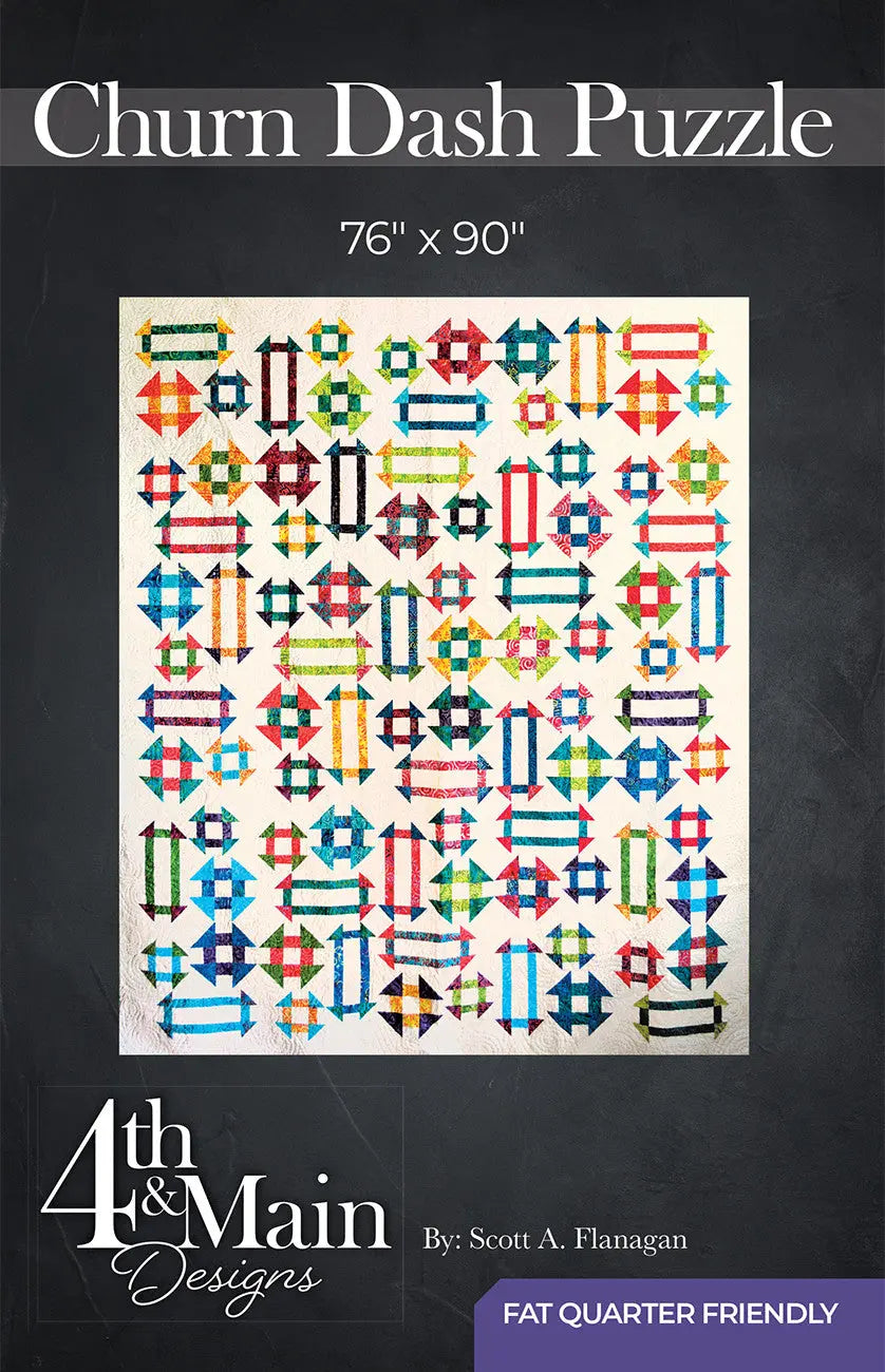 Churn Dash Puzzle - Linda's Electric Quilters