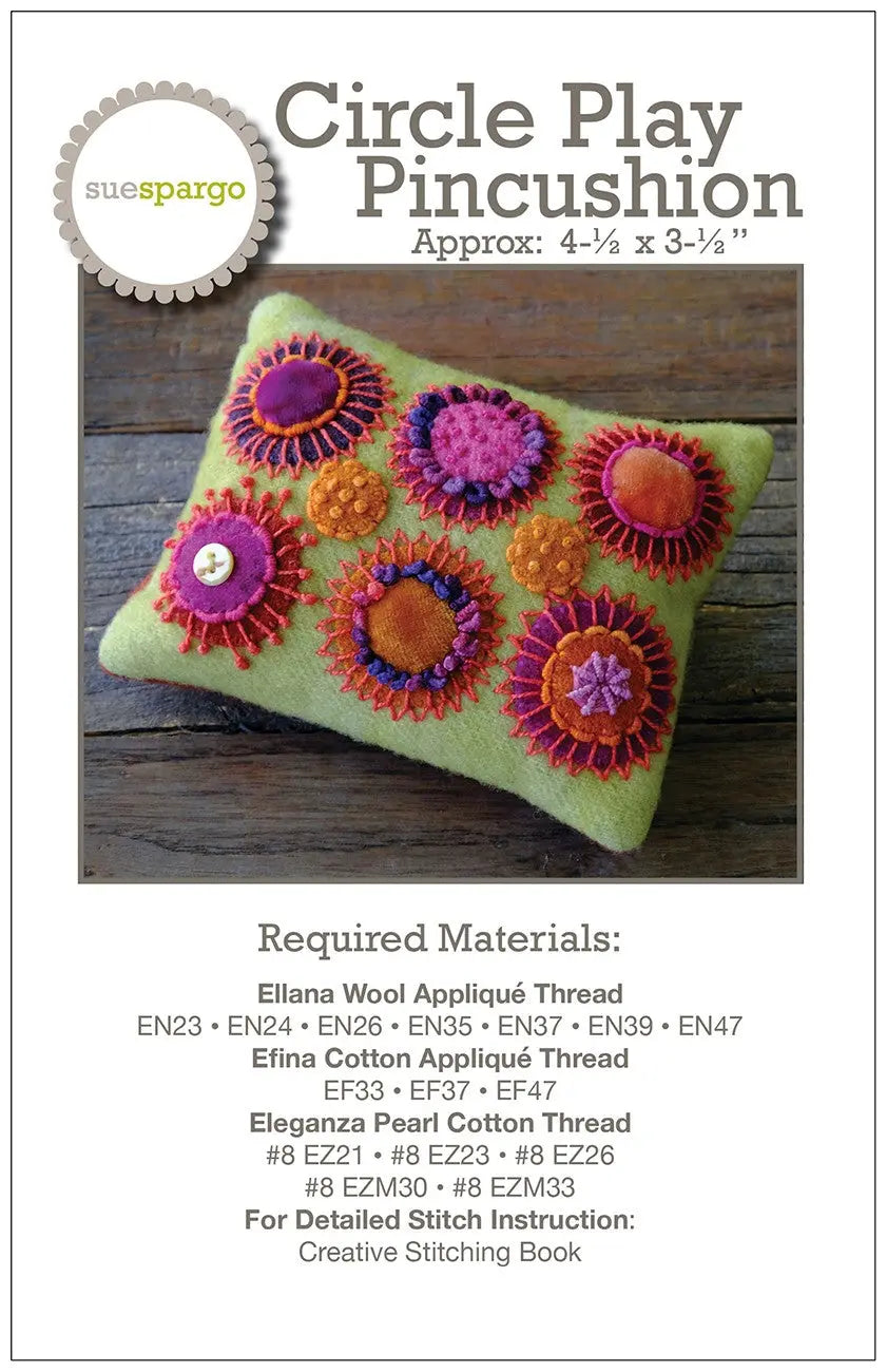 Circle Play Pincushion Pattern - Linda's Electric Quilters