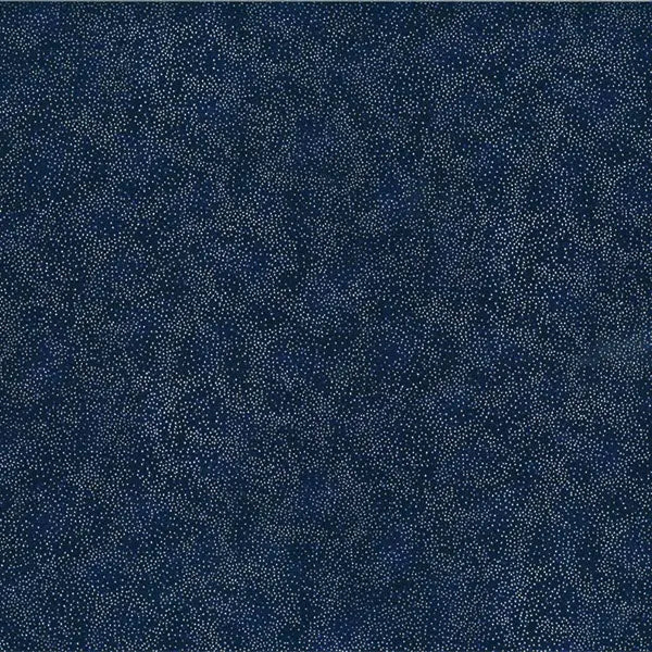 Classic Holiday Metallic Speckle Navy Blue 43"/44" Fabric Per Yard Hoffman California Fabrics