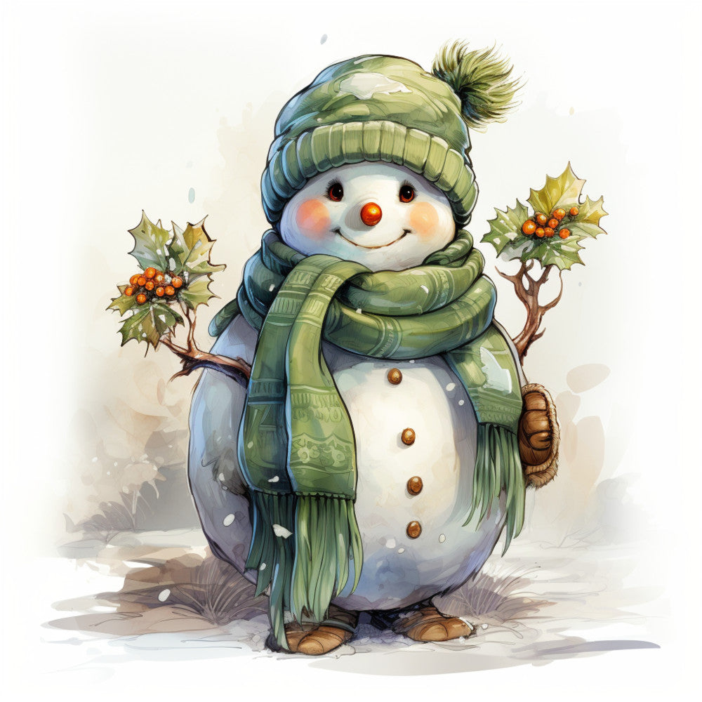 Classic Snowman Fabric Panel 2 QuiltingFabricPanels