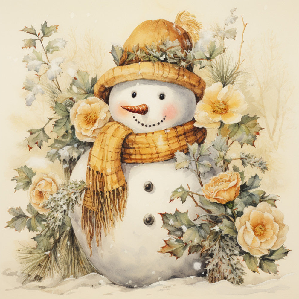 Classic Snowman Fabric Panel 42 QuiltingFabricPanels