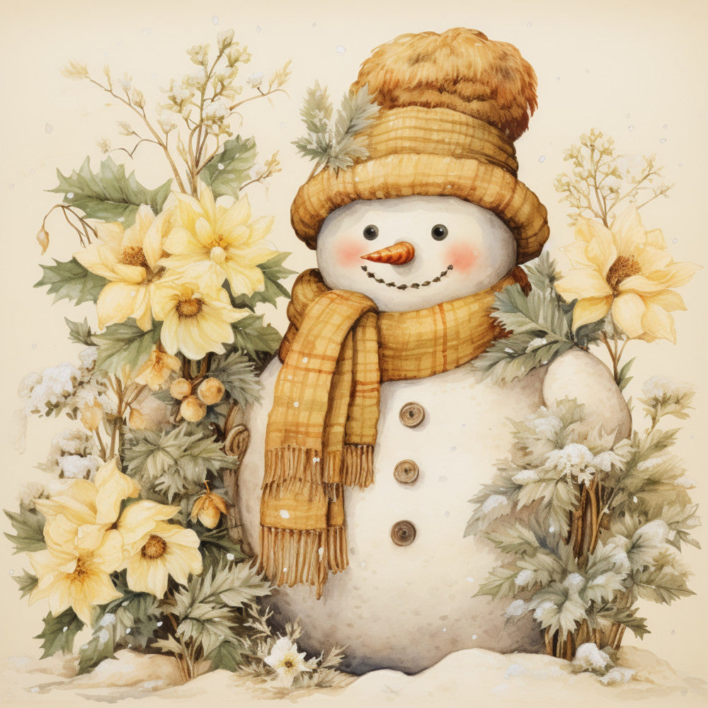 Classic Snowman Fabric Panel 46 QuiltingFabricPanels
