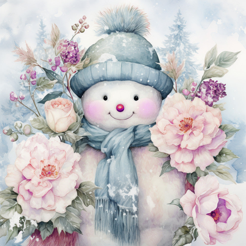 Classic Snowman Fabric Panel 64 QuiltingFabricPanels
