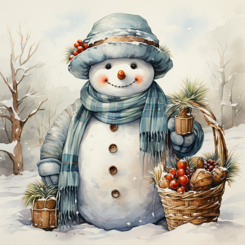 Classic Snowman Fabric Panel 79 QuiltingFabricPanels
