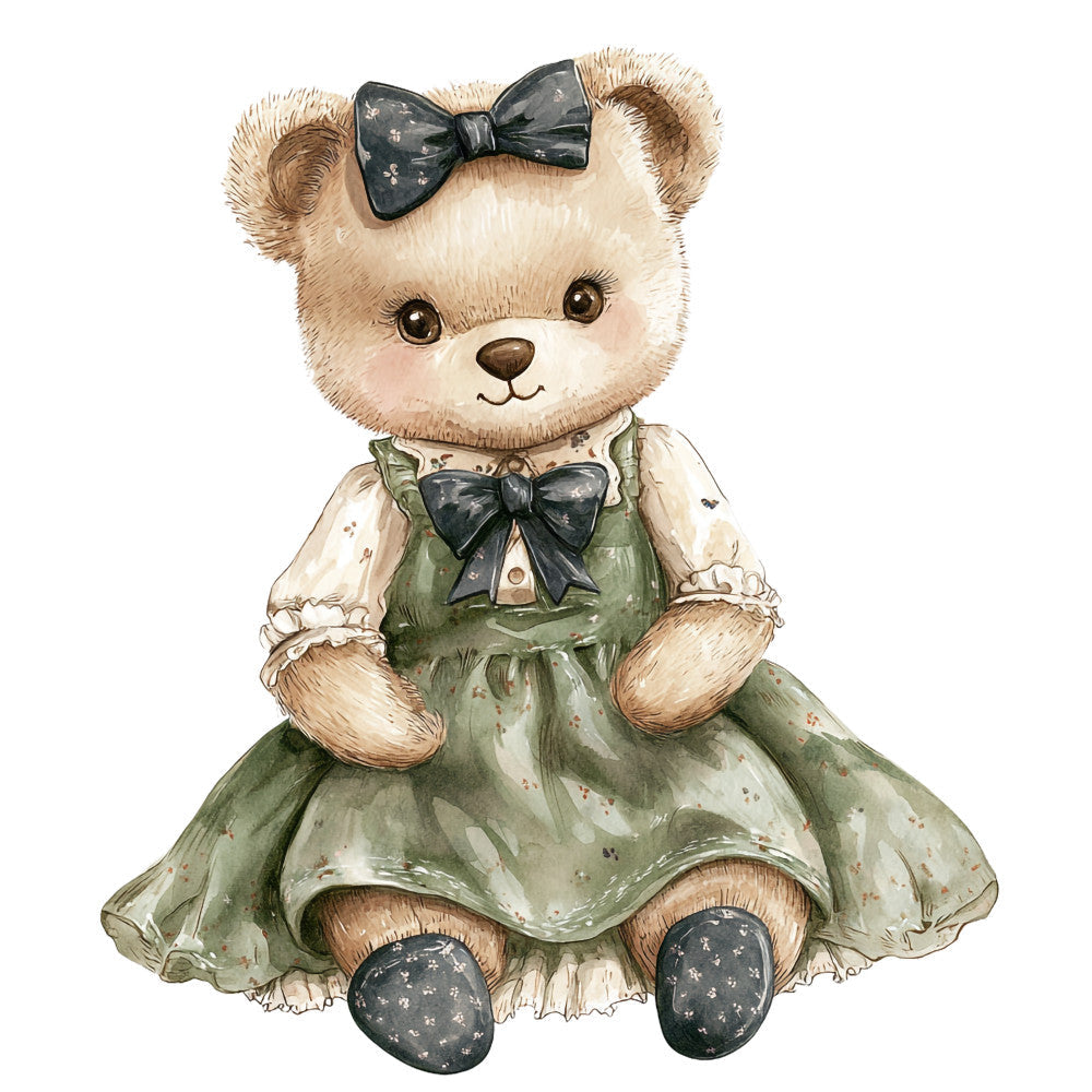 Classic Teddy Bear Fabric Panel 29 QuiltingFabricPanels