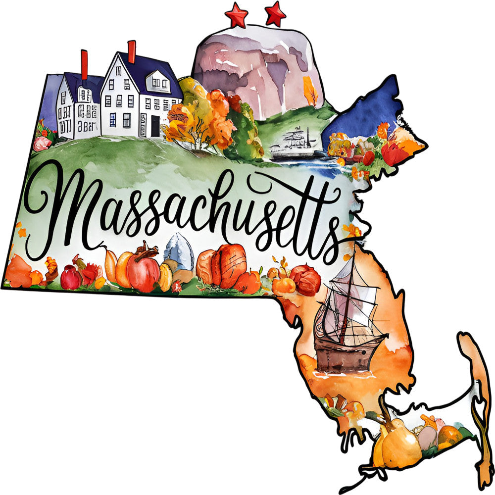 Classic US States Fabric Panel 28