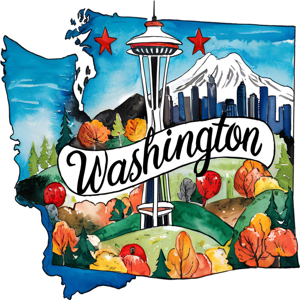 Classic US States Fabric Panel 29