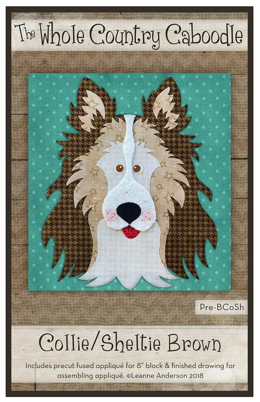 Collie/Sheltie Brown Precut Fused Applique Pack - Linda's Electric Quilters