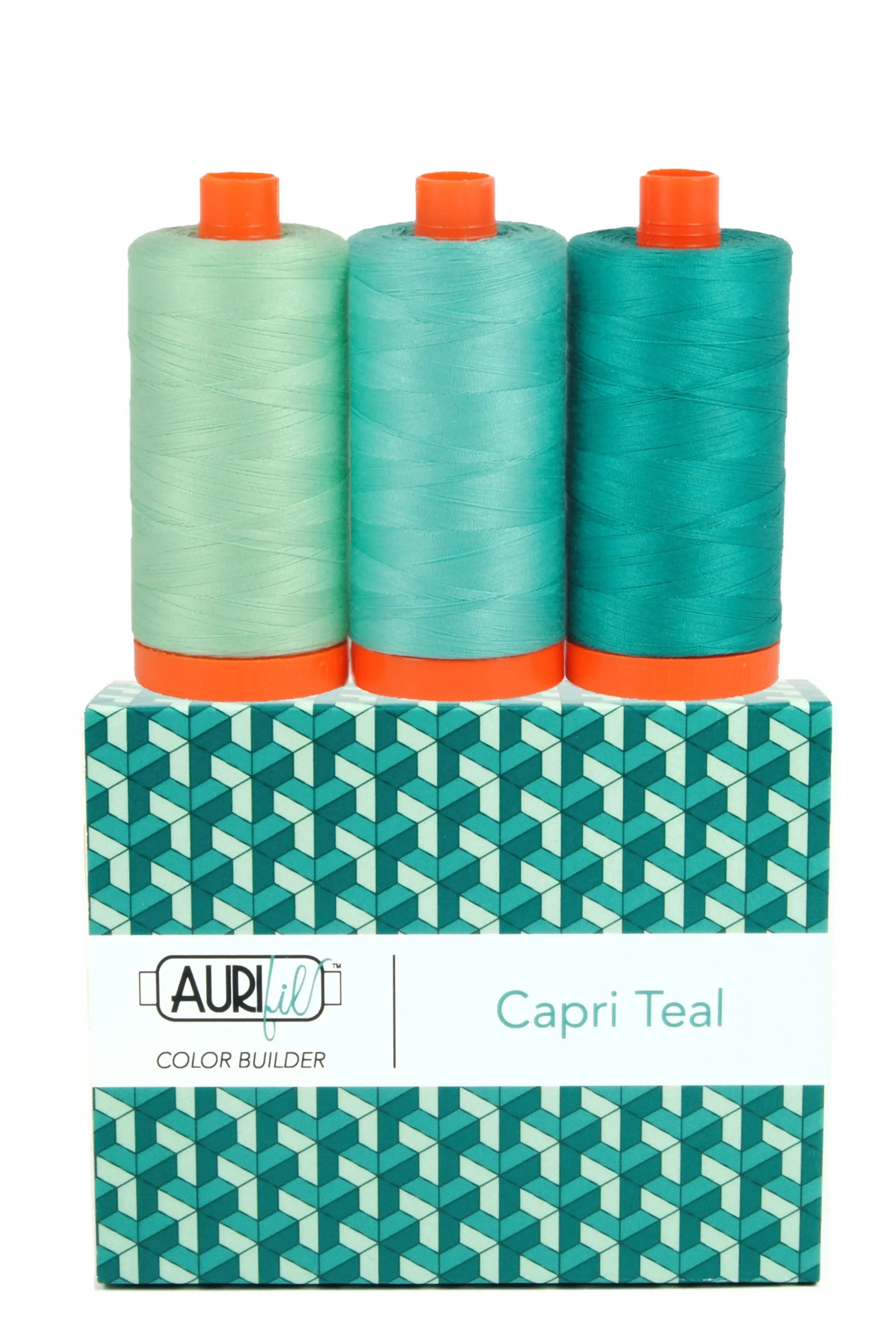 Color Builder 50wt 3pc Set Capri Teal - Linda's Electric Quilters