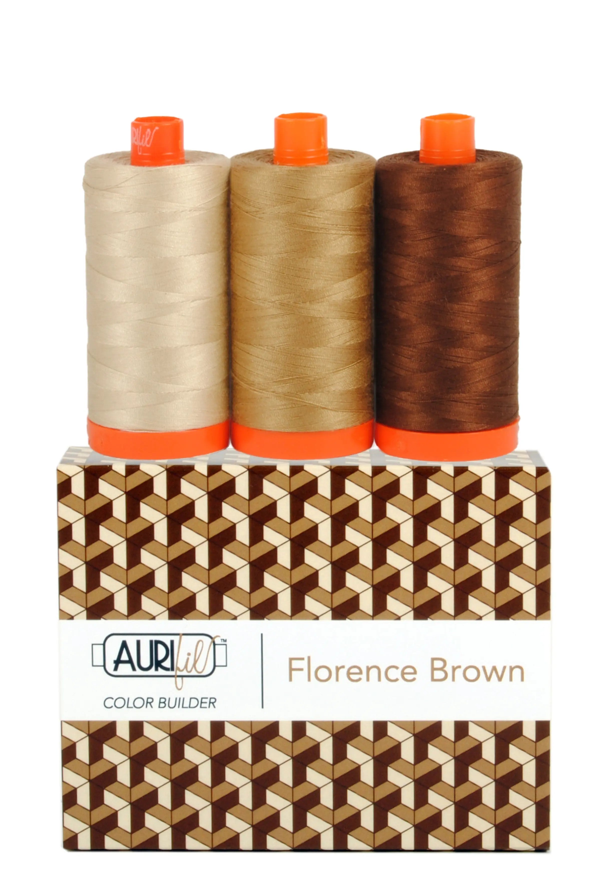 Color Builder 50wt 3pc Set Florence Brown - Linda's Electric Quilters