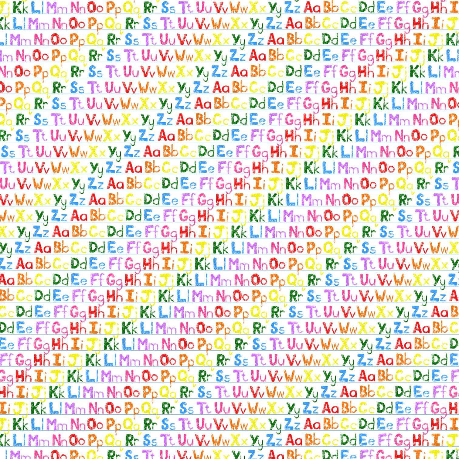 Color My World - Letters 44" / 45" Fabric Per Yard