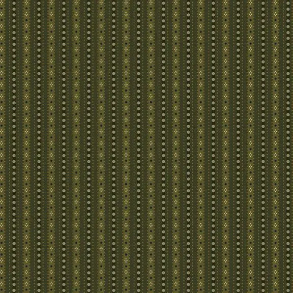 Colorful Coordinates & Stashing - Dotted Stripe - Green 44" / 45" Fabric Per Yard The Fabric Company
