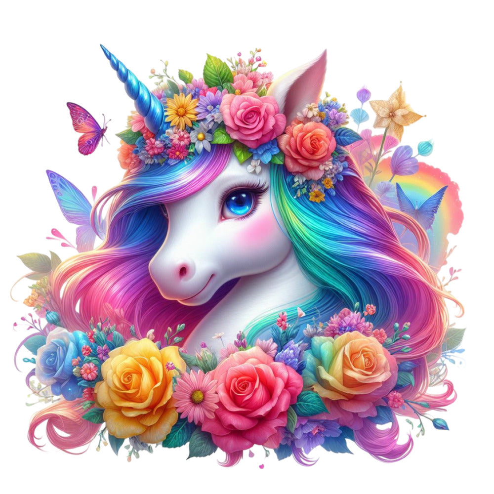 Colorful Magical Unicorn Fabric Panel 18 QuiltingFabricPanels