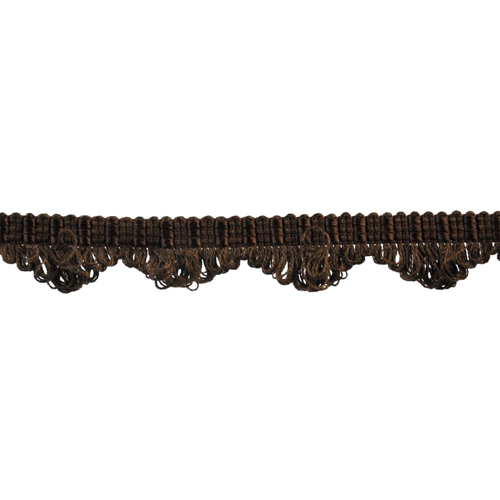 Colors Collection - 1" width Looped Border Fringe (25 Yard Roll) - BR-7004-06 Brown