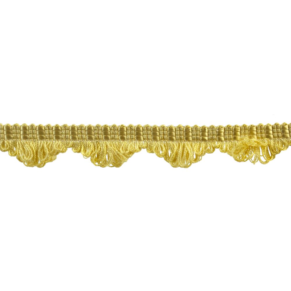 Colors Collection - 1" width Looped Border Fringe (25 Yard Roll) - BR-7004-34 Light Gold