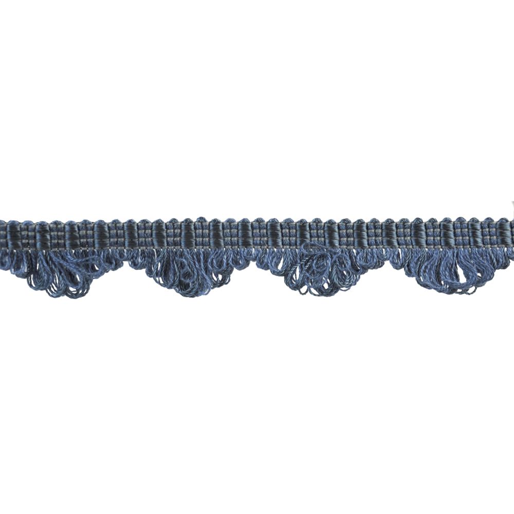 Colors Collection - 1" width Looped Border Fringe (25 Yard Roll) - BR-7004-WB Williamsburg Blue