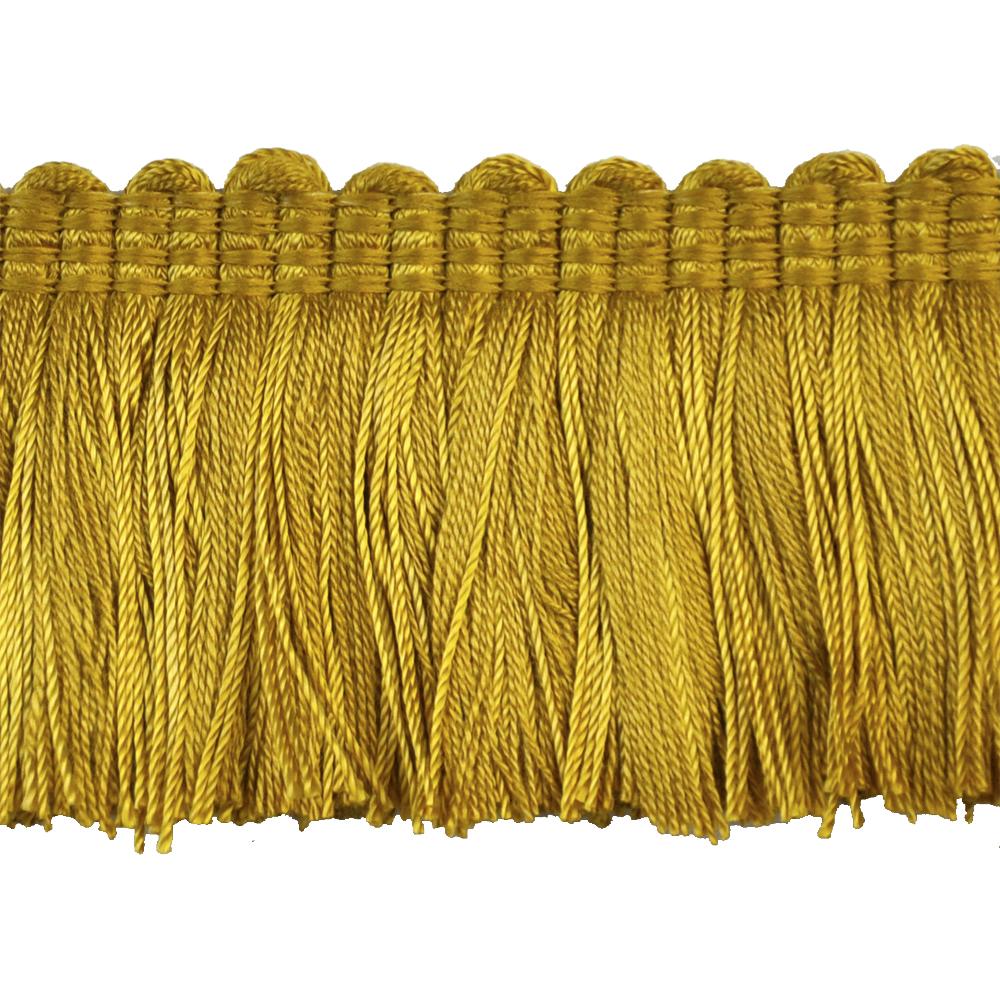 Colors Collection - 2" Brush Fringe (25 Yard Roll)-BF-4018-10 Gold
