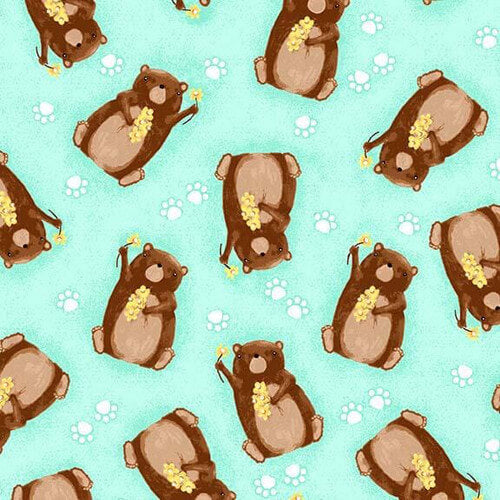 A.E. Nathan Comfy Flannel bears cotton flannel by the yard