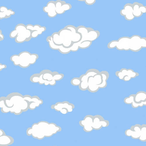 Comfy Flannel Clouds cotton flannel fabric by A.E. Nathan, cloud print flannel, sold by the yard