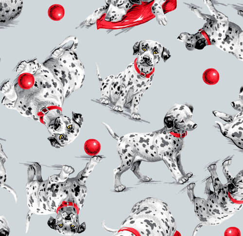 Comfy Flannel - Dalmatians 44"/45" Cotton Flannel Fabric per yard