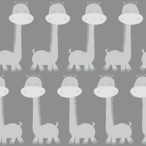 Comfy Flannel - Gray Giraffes 44"/45" Cotton Flannel Fabric per yard