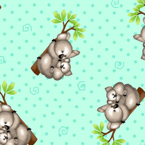 A.E. Nathan Comfy Flannel koala bears cotton flannel by the yard