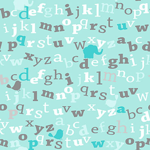 Comfy Flannel - Letters 44"/45" Cotton Flannel Fabric per yard