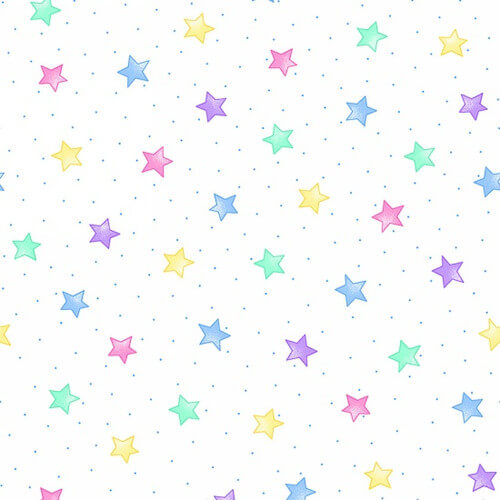 A.E. Nathan Comfy Flannel pastel stars cotton flannel by the yard