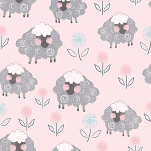 Comfy Flannel - Sheep 44"/45" Cotton Flannel Fabric per yard