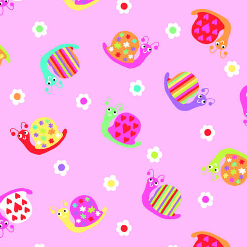 Comfy Flannel - Snails 44"/45" Cotton Flannel Fabric per yard