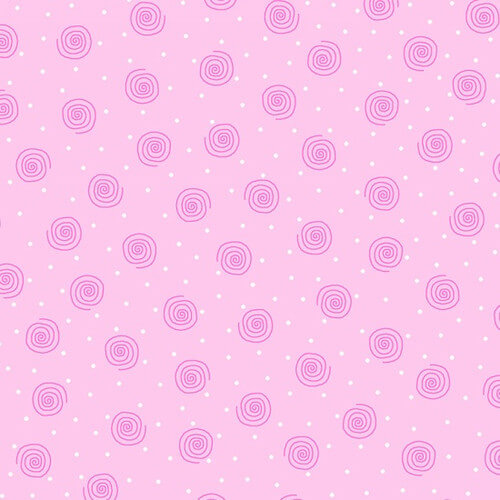 A.E. Nathan Comfy Flannel swirl dot pink cotton flannel by the yard