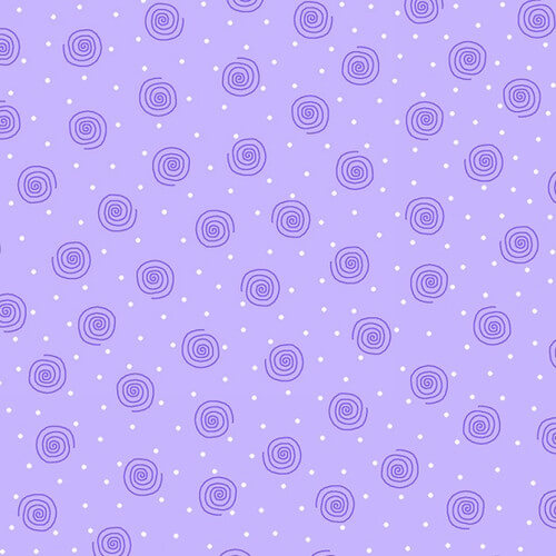 Comfy Flannel Swirl Dot cotton flannel fabric in purple by A.E. Nathan, swirl dot print flannel, sold by the yard