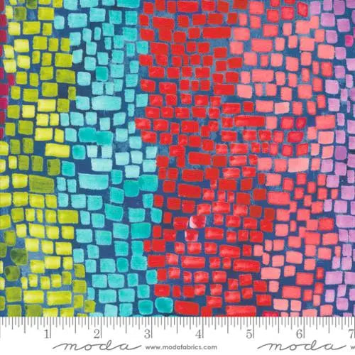 Coming Up Roses Blenders Watercolor Sapphire Rainbow 44"/45" Fabric Per Yard Moda Fabrics & Supplies