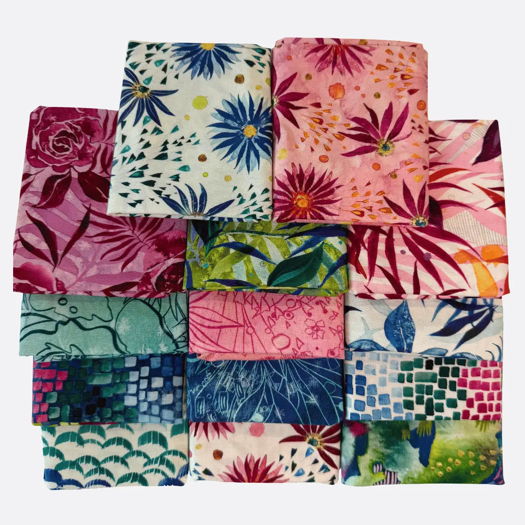 Coming Up Roses Fat Quarter Bundle - Set of 14 Linda's Electric Quilters