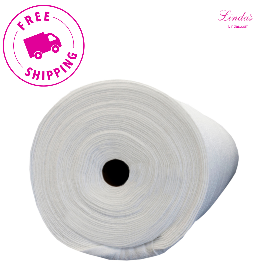 Pellon® White Cotton Batting With Scrim 96" x 30 yards Roll. Color: White.