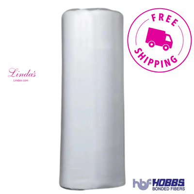 Hobbs Bleached Heirloom Wide Batting Roll 100% Cotton with Scrim 96"