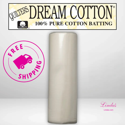 Quilters Dream Supreme Natural Cotton Batting Throw Roll - 60" x 30 yards -- AVAILABLE FOR PRE-ORDER - ROUGHLY 8 WEEKS