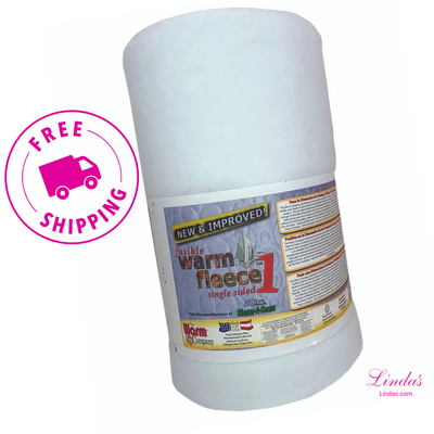 Fusible Warm Fleece 1® One-Sided Fusible Fleece Batting – 45" x 20 Yard Bolt
