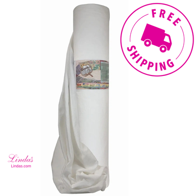 Warm & White® Extra-Wide White Cotton Quilt Batting – 124" x 30 Yard Bolt
