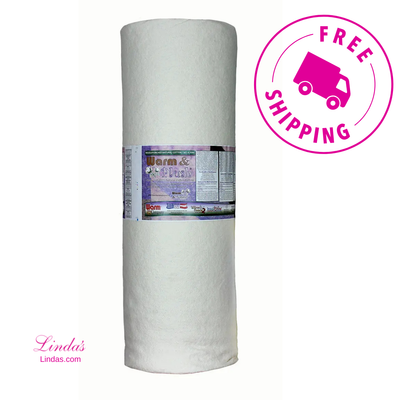 Warm & Plush® Luxury Loft 100% Cotton Quilt Batting – 90" x 25 Yard Bolt