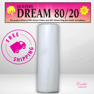 Quilters Dream Select White 80/20 Batting King Roll - 120" x 30 yards -- AVAILABLE FOR PRE-ORDER - ROUGHLY 8 WEEKS