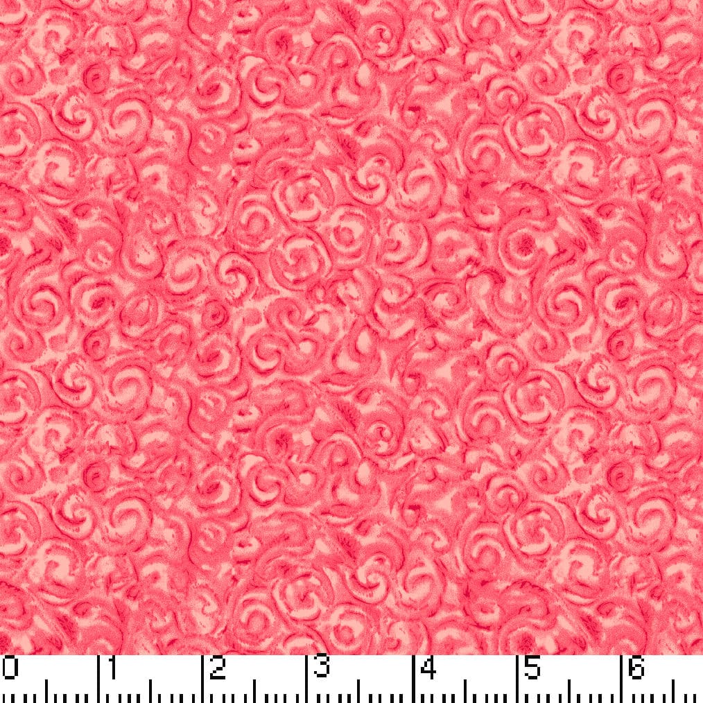 Coral Twister 45" Wide Cotton Fabric Per Yard