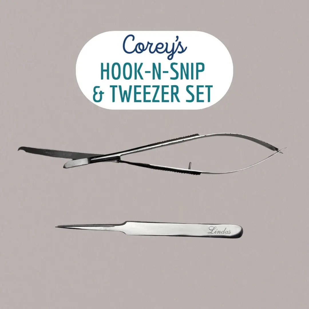 Corey's Hook-N-Snip & Tweezer Set - Linda's Electric Quilters