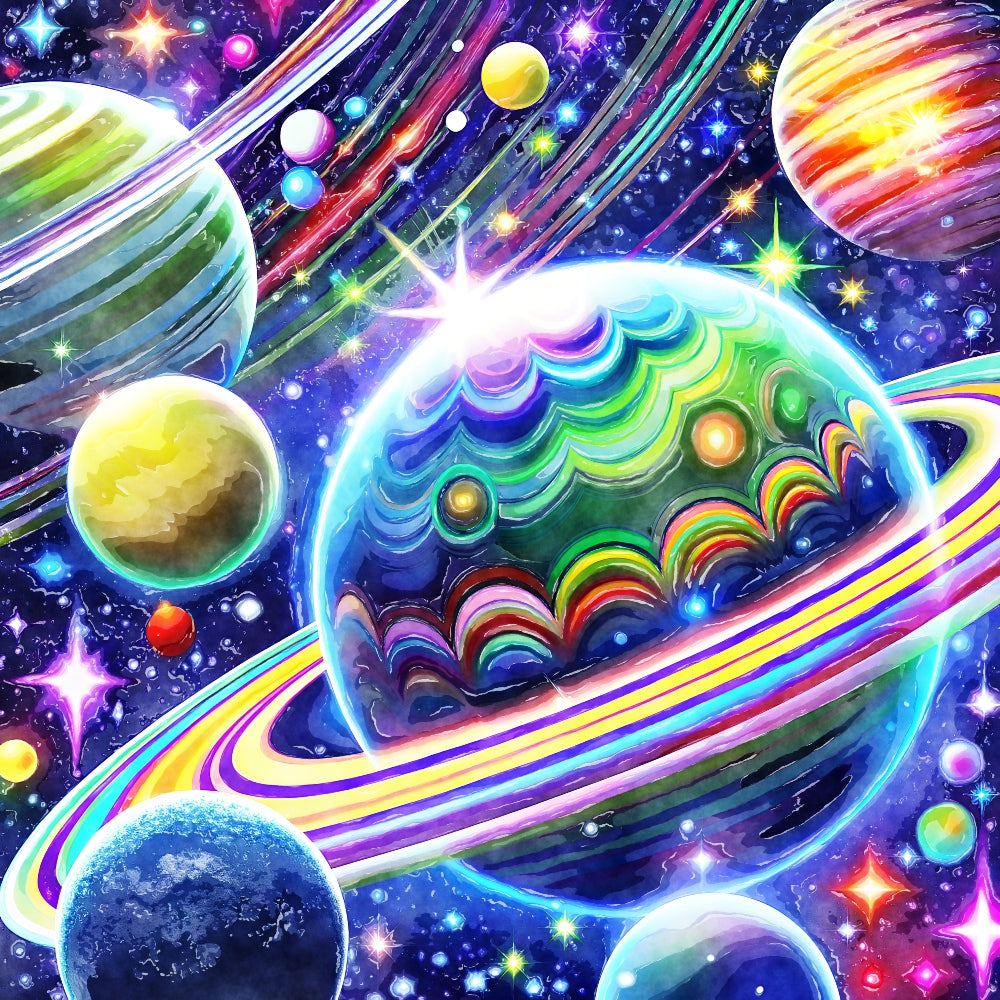 Cosmic Space Fabric Panel 5 QuiltingFabricPanels