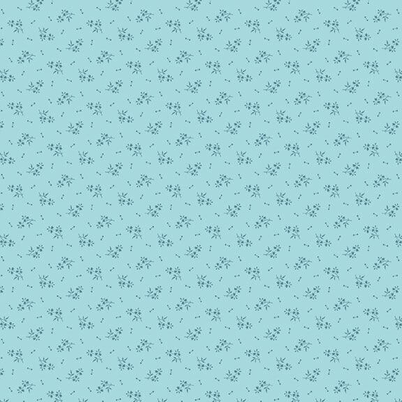 Cottage Florals - Tiny Ditsy - Sky 44" / 45" Fabric Per Yard
