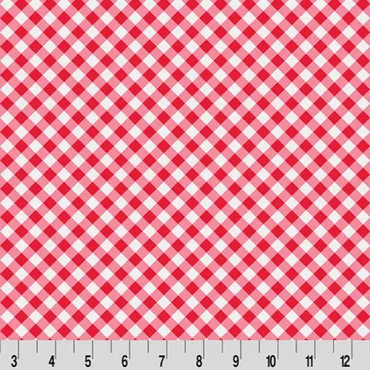 Cottage Rose Lane Gingham Quilting Cuddle Candy Apple Fabric per yard Shannon Fabrics
