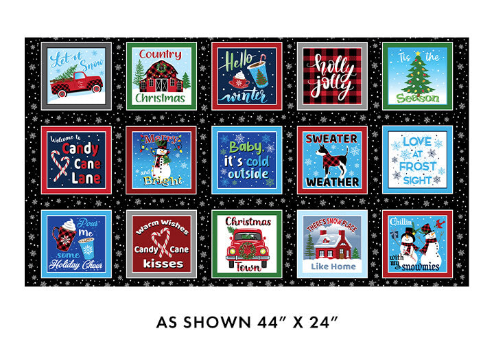 Benartex Country Christmas boxes quilting cotton by the yard